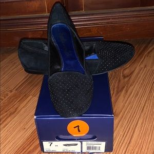 Splendid Black Suede Studded Slip On Shoe Sz 7